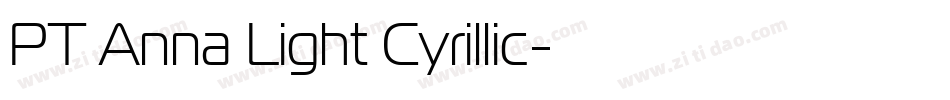 PT Anna Light Cyrillic字体转换